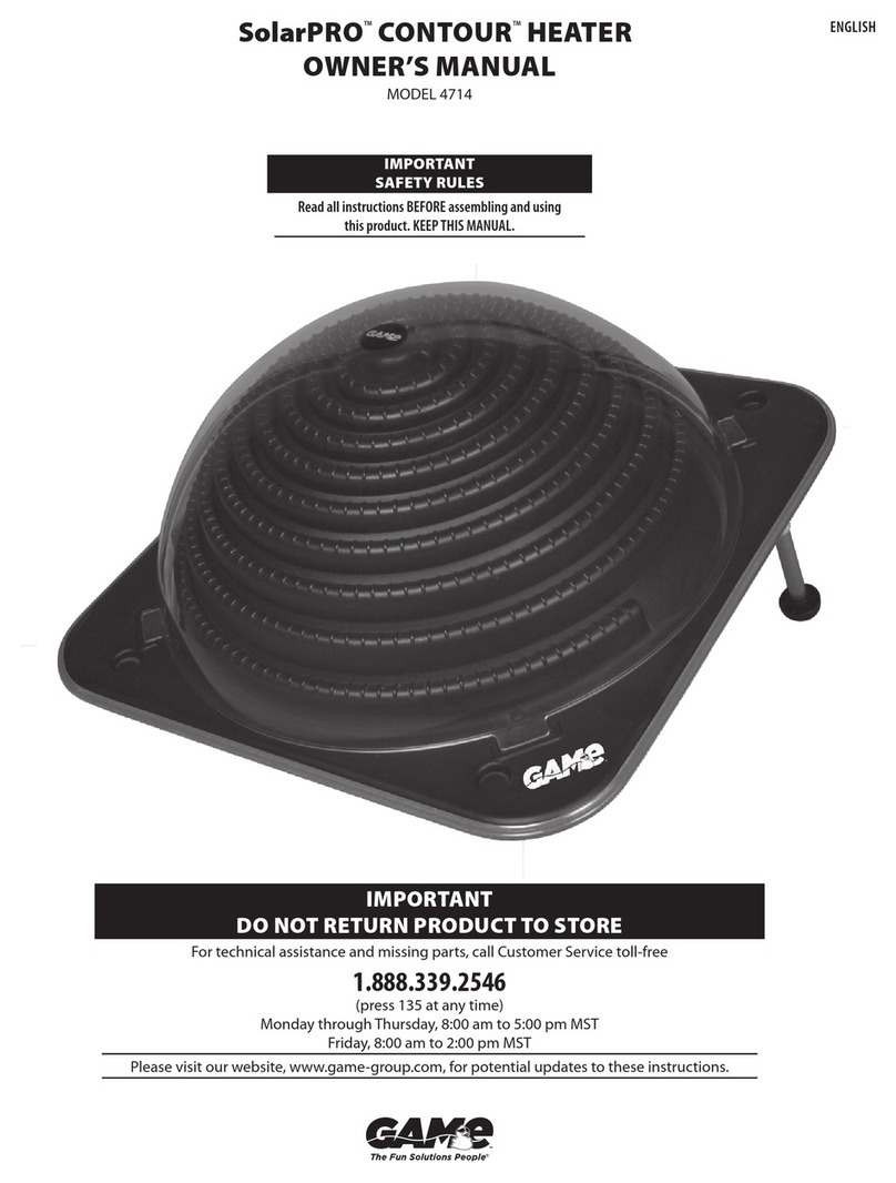 GAME SolarPRO CONTOUR 4714 owner's manual