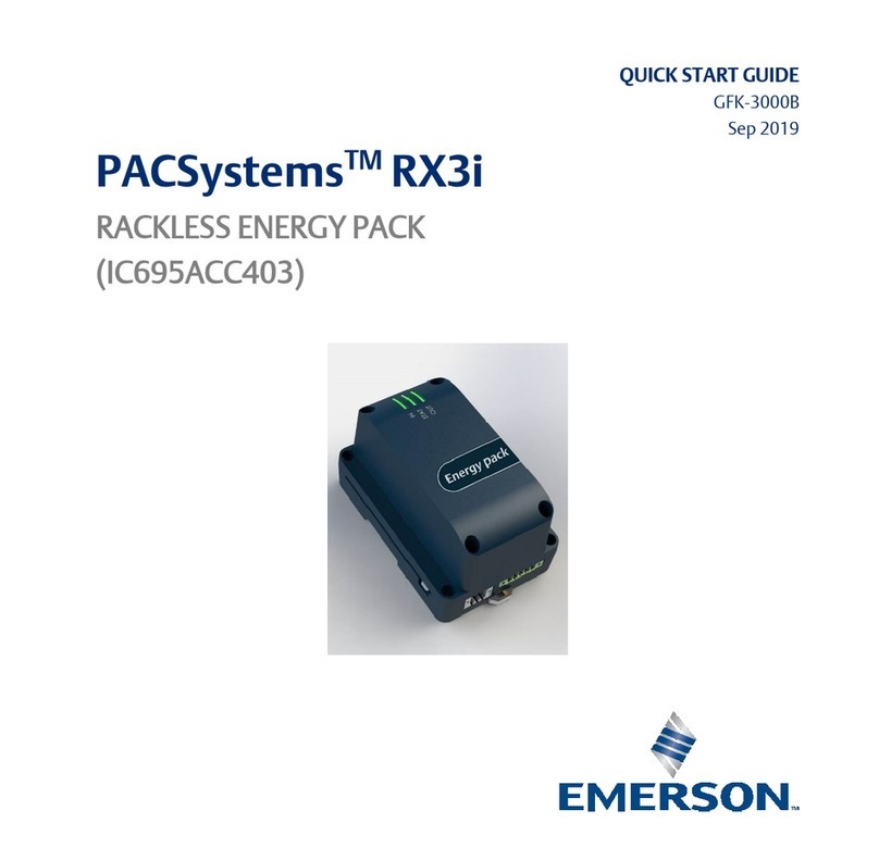 Emerson PACSystems RX3i Energy Pack quick start guide