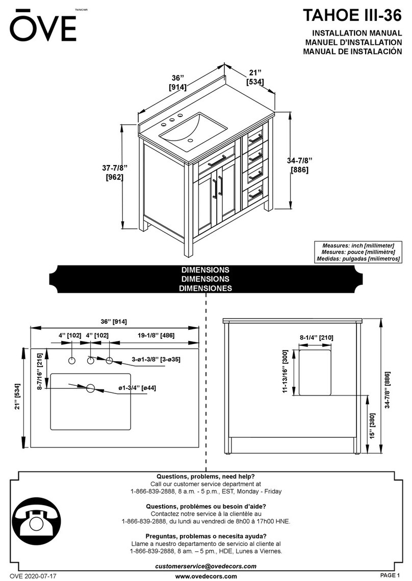 OVE TAHOE III-36 User manual