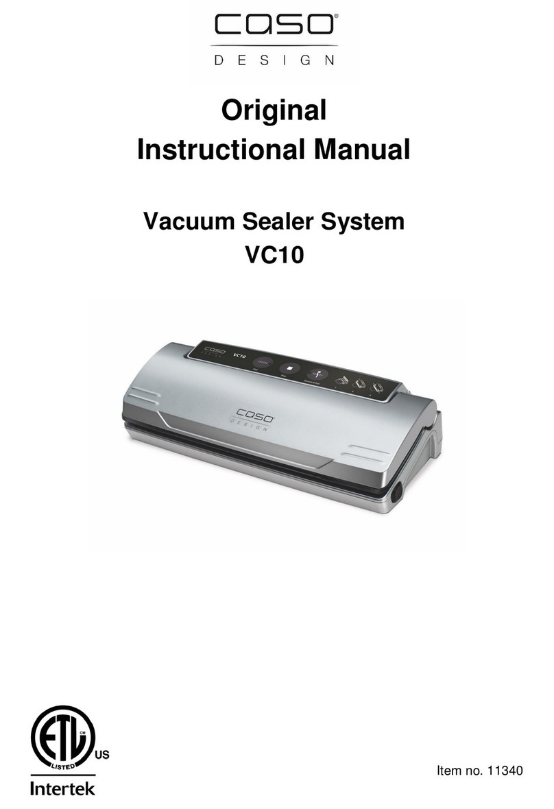 CASO DESIGN VC 10 Instructional manual