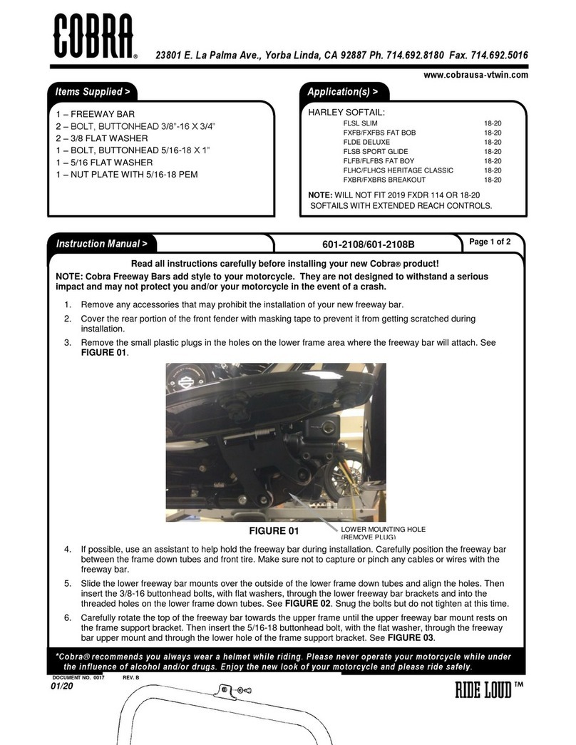 Cobra 601-2108 installation instructions