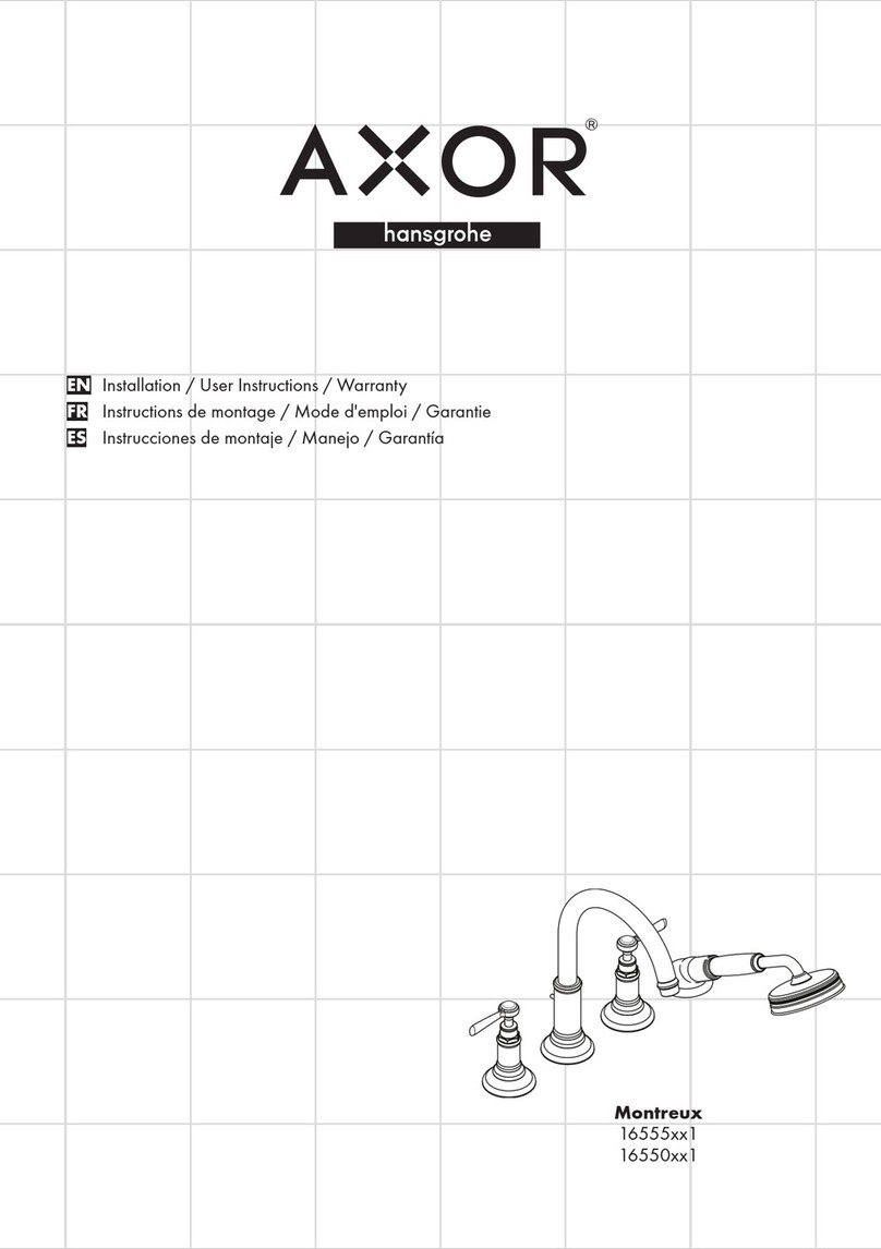 Hans Grohe AXOR Montreux 16550 1 Series Instruction Manual Hans Grohe AXOR Montreux 16550 1 Series Instruction Manual