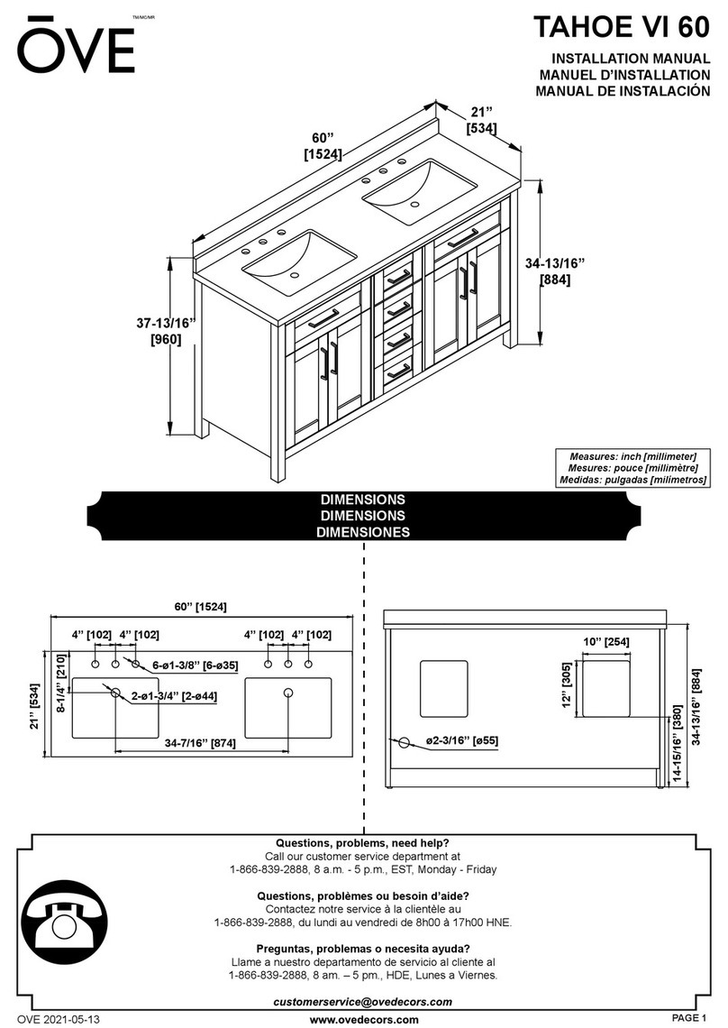 OVE TAHOE VI 60 installation manual