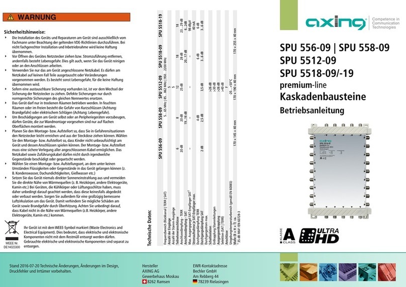 axing premium-line SPU 5518-09/-19 User manual