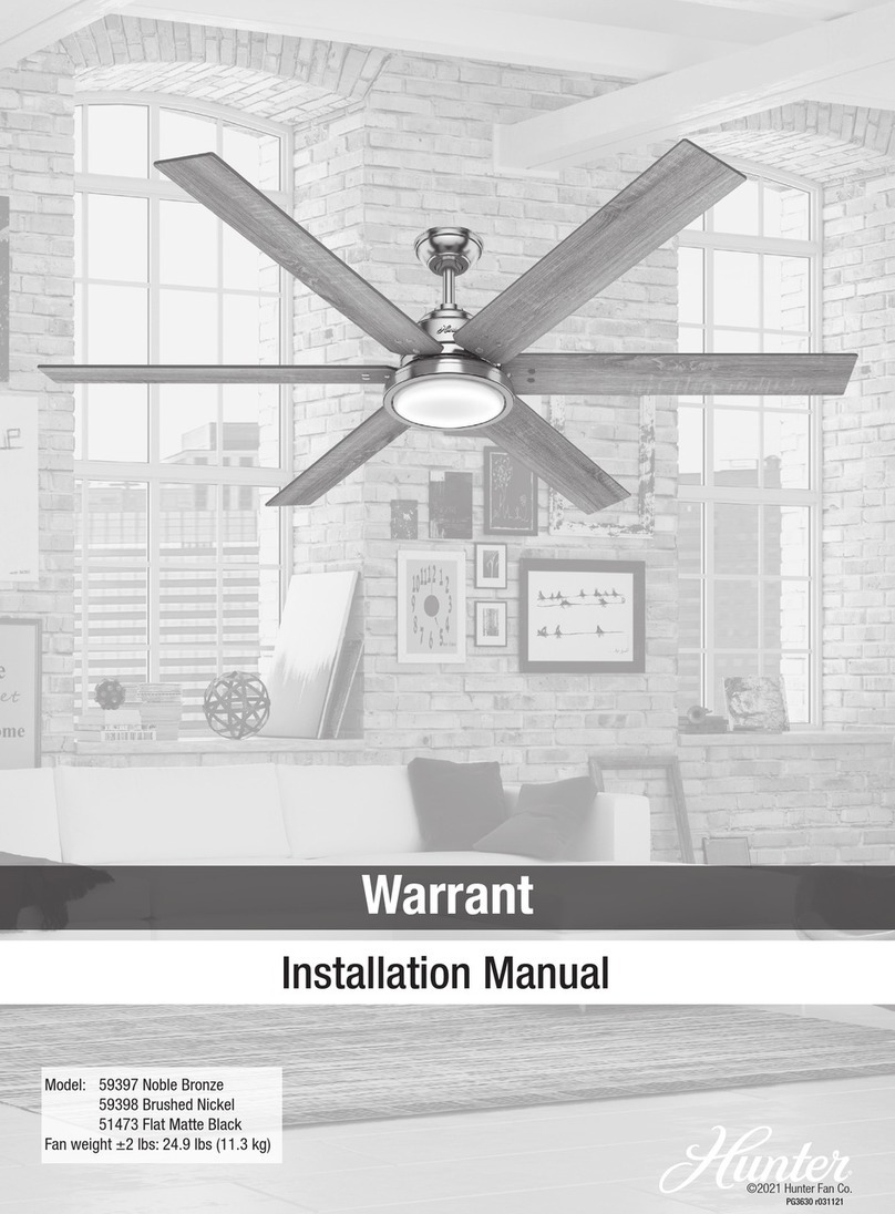 Hunter 59397 User manual