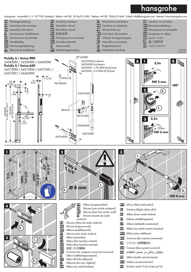 Hans Grohe Pulsify S 24382 0 Series Assembly instructions