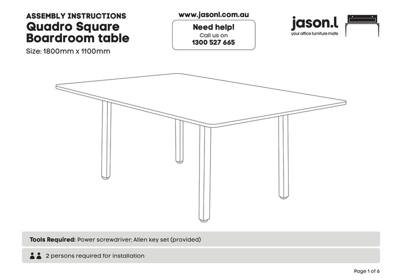 Jason.L Quadro Square Boardroom table User manual Jason.L Quadro Square Boardroom table User manual