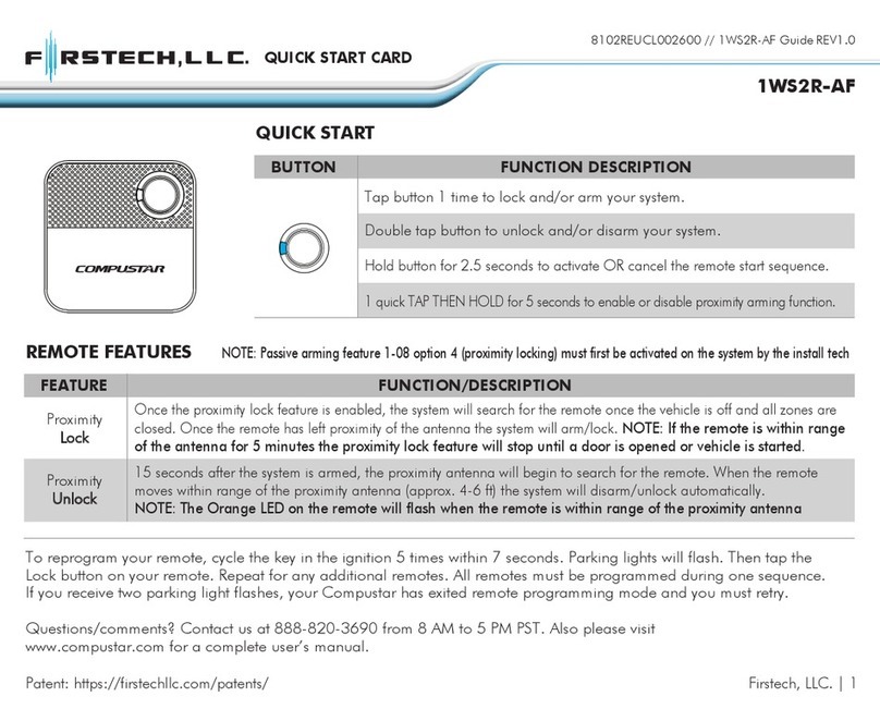 Firstech 1WS2R-AF Technical manual