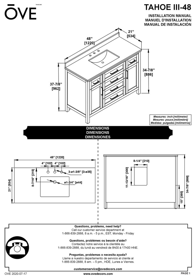 OVE TAHOE III-48 User manual
