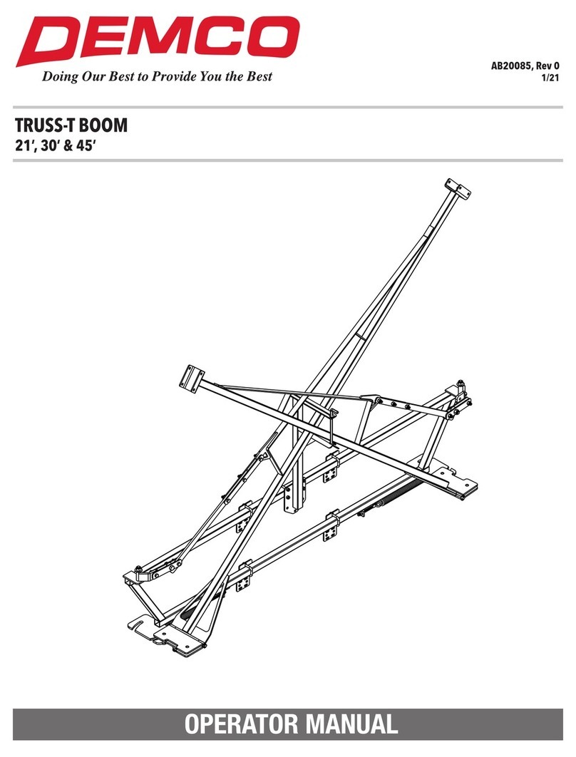 Demco TRUSS-T BOOM 21 Operator's manual
