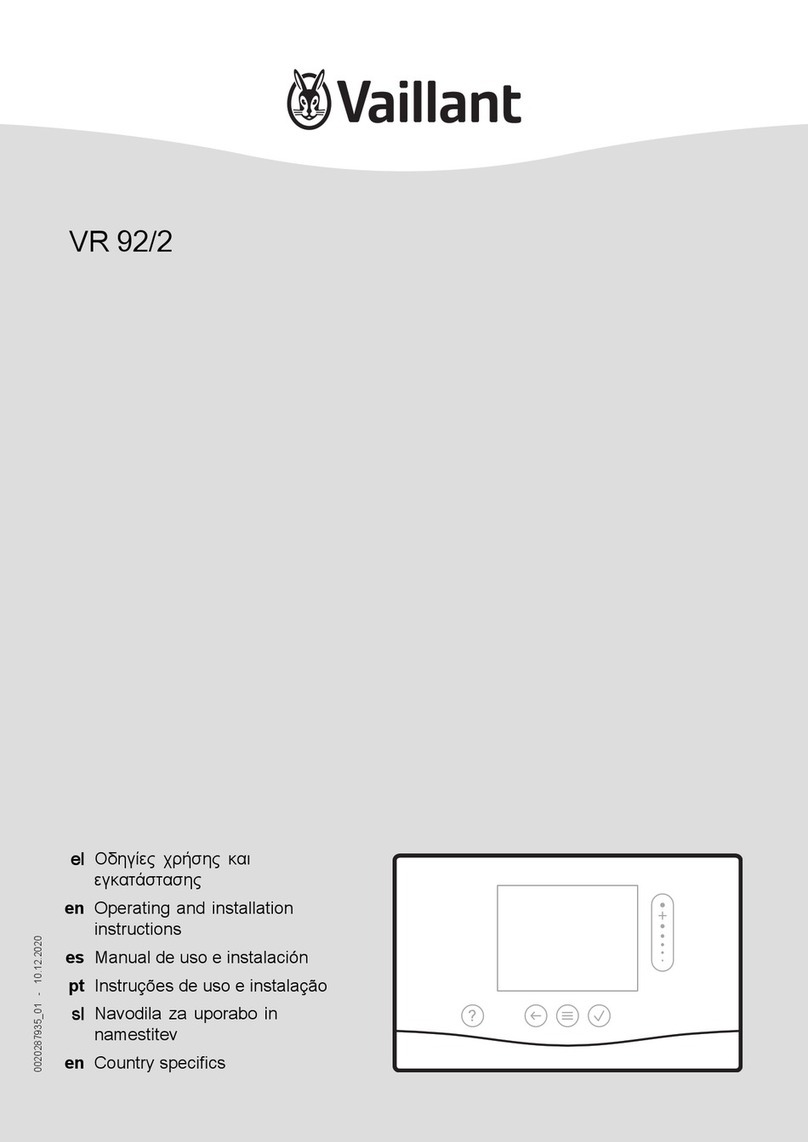 Vaillant VR 92/2 Operating and installation instructions Vaillant VR 92/2 Operating and installation instructions