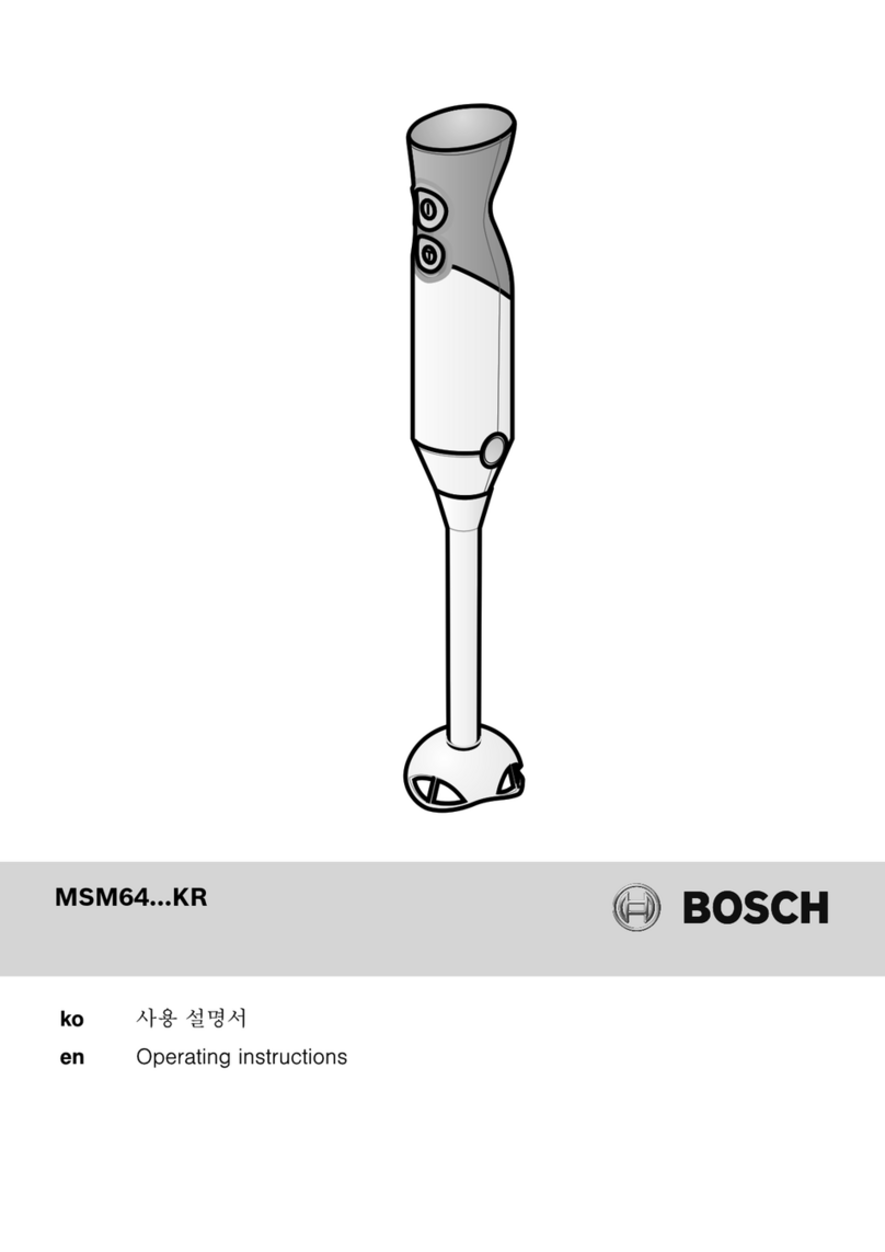 Bosch MSM64 KR Series User manual