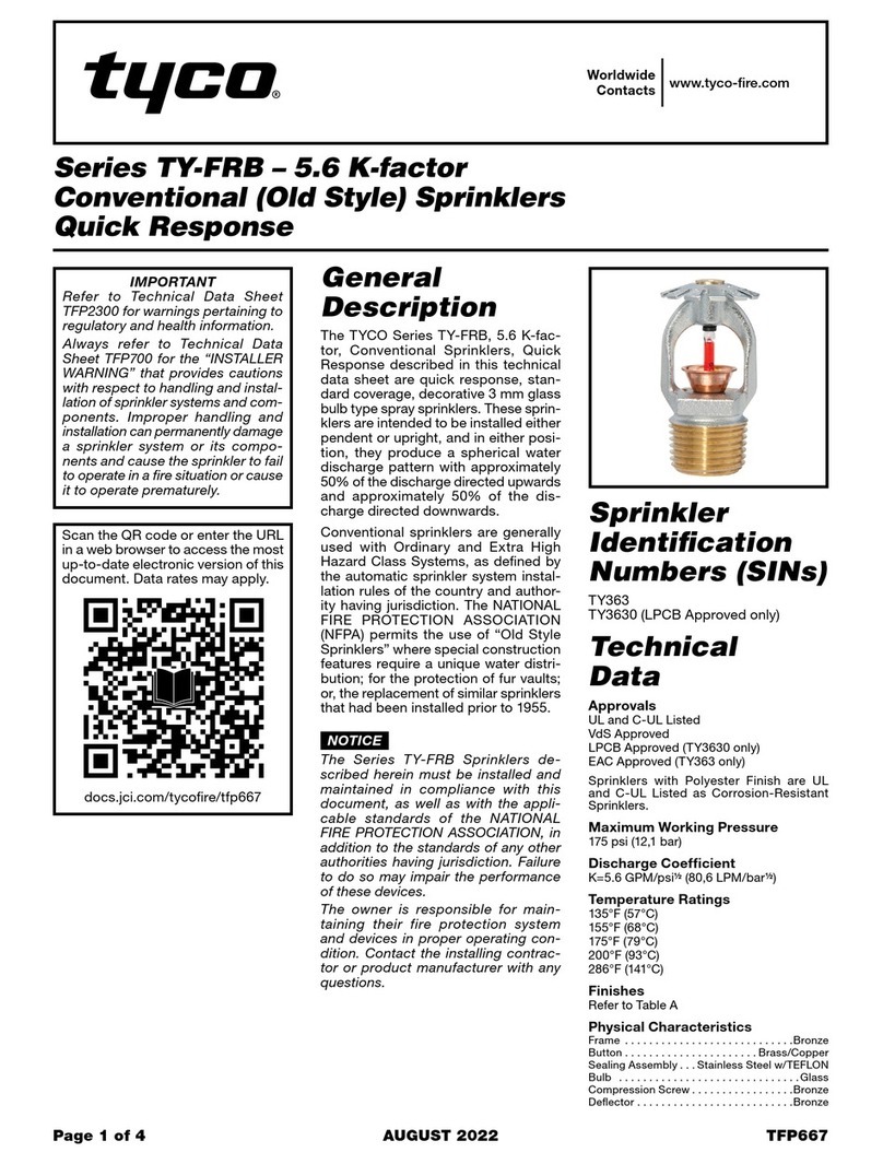Tyco TY-FRB Series User manual