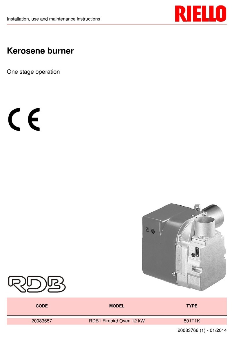 Riello RDB1 Firebird Oven 12 kW Quick start guide