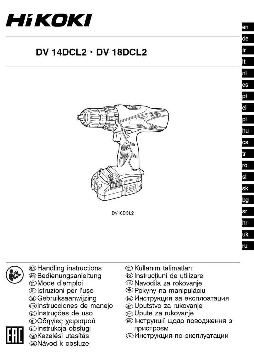 HIKOKI DV 18DCL2 User manual HIKOKI DV 18DCL2 User manual