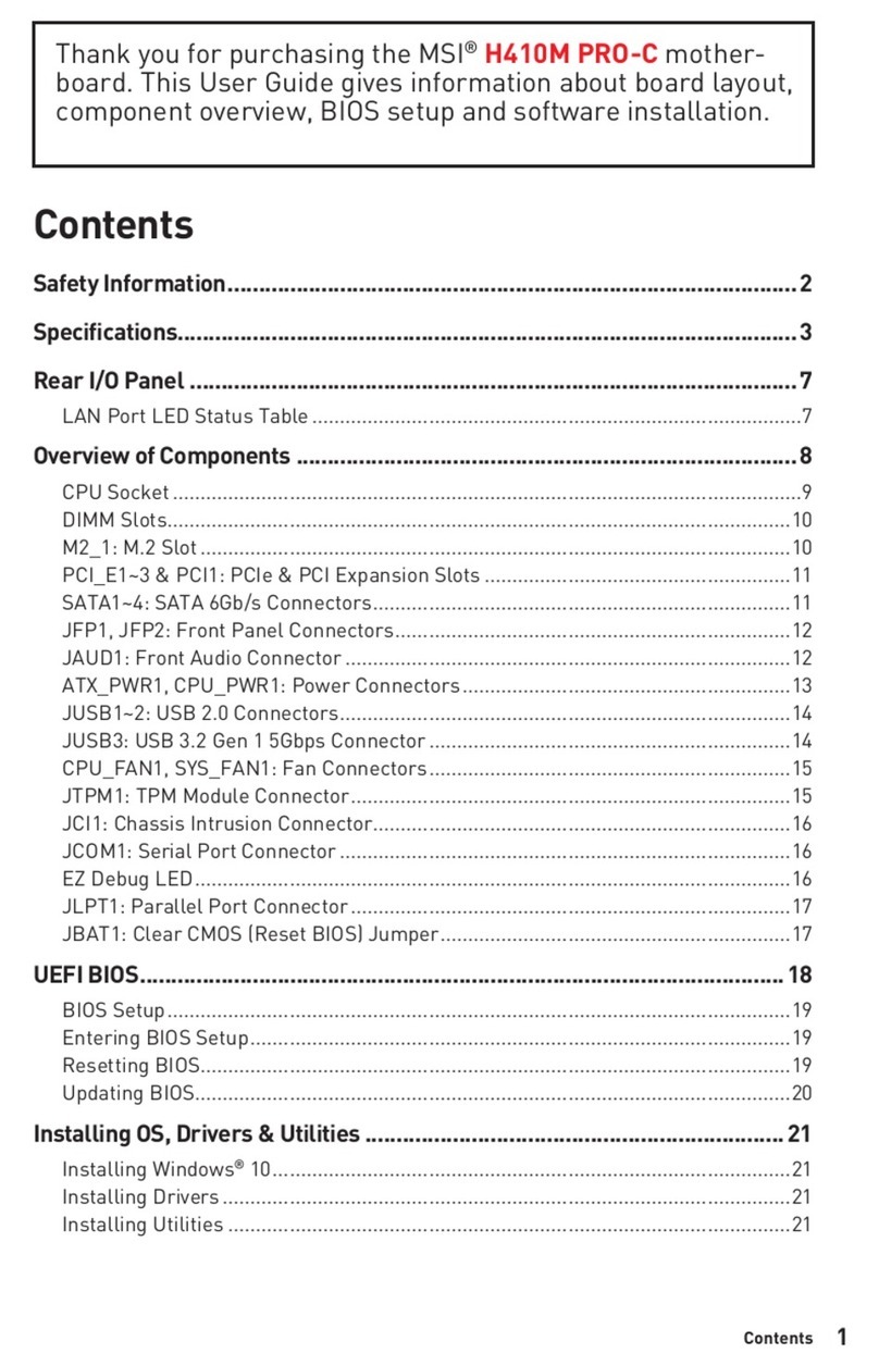 MSI H410M PRO-C User manual MSI H410M PRO-C User manual