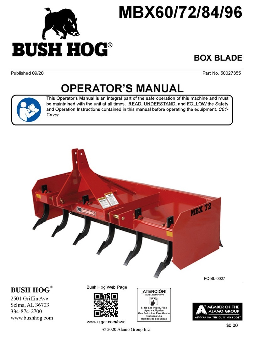 Bush Hog TOUGH MBX60 Operator's manual