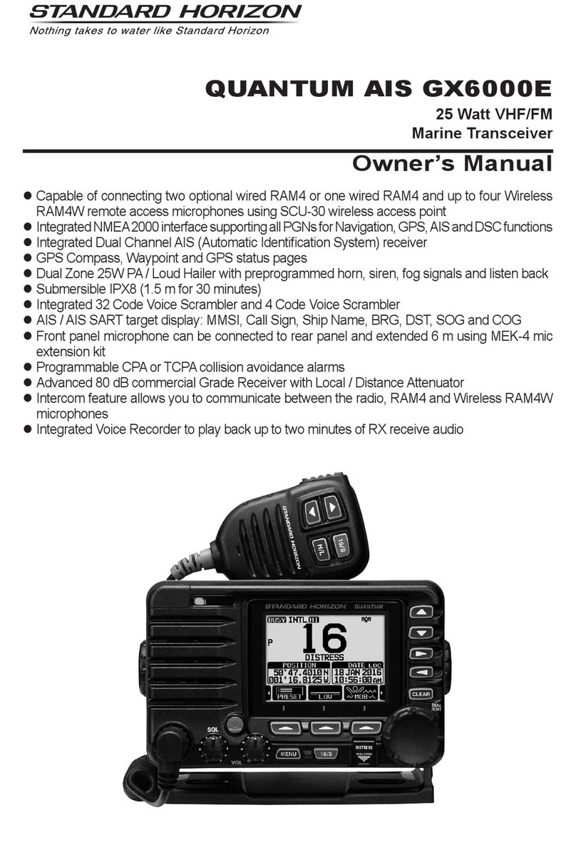 Standard Horizon QUANTUM GX6000E owner's manual