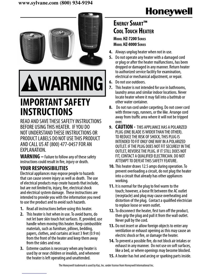 Honeywell Energy Smart HZ-7200 Series User manual