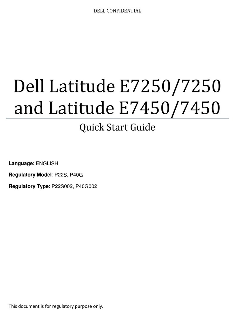 Dell Latitude E7450 User manual