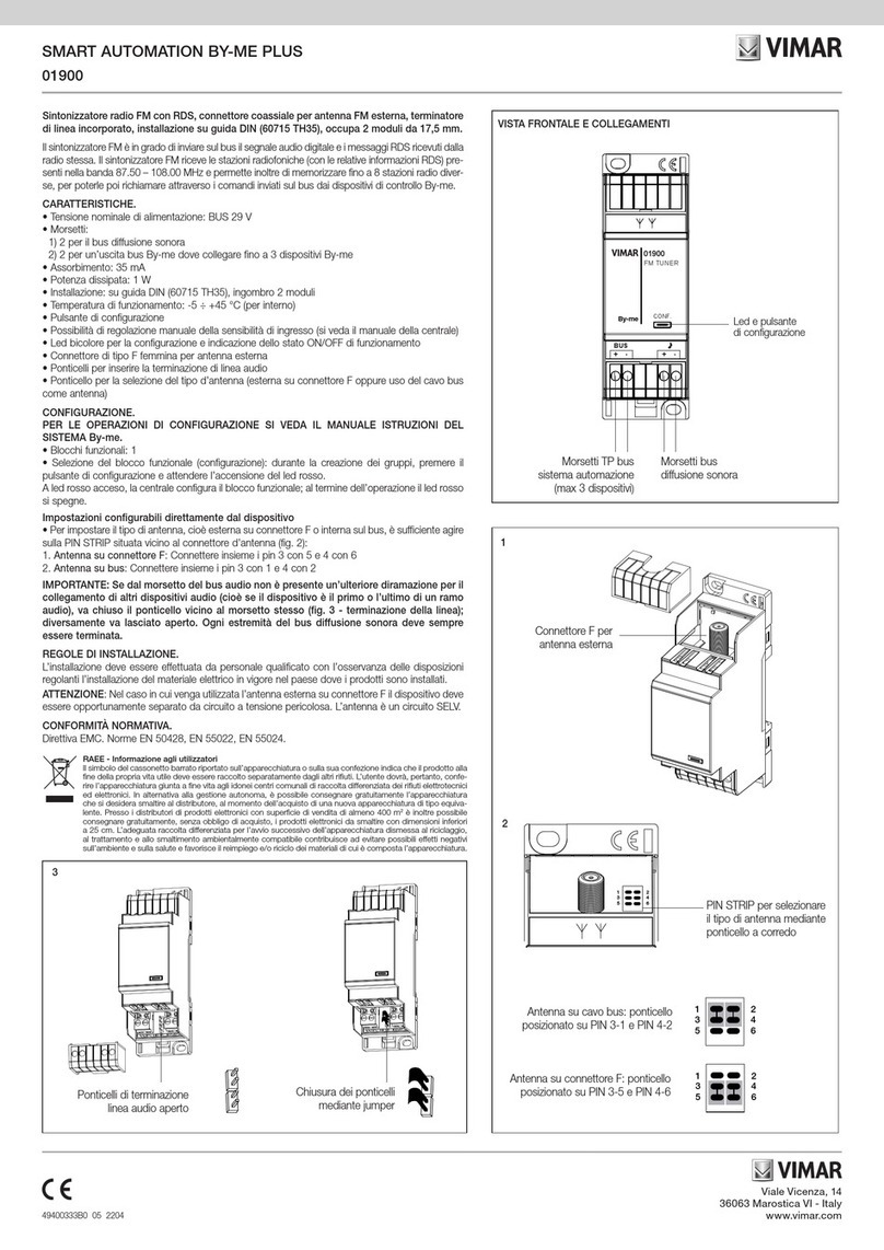 Vimar 01900 quick start guide