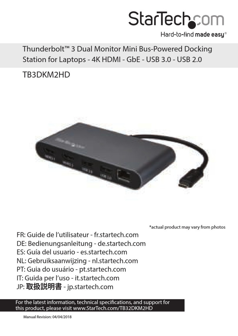 StarTech.com TB3DKM2HD User manual StarTech.com TB3DKM2HD User manual