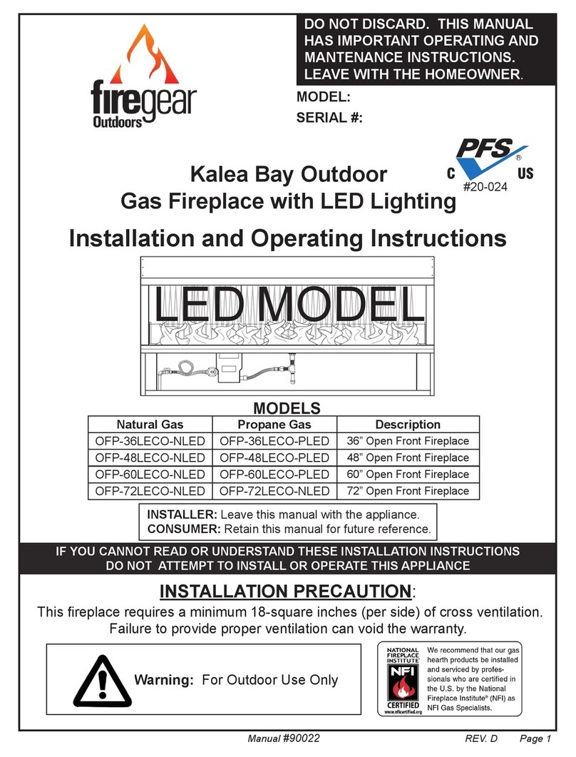 Firegear OFP-36LECO-PLED User manual