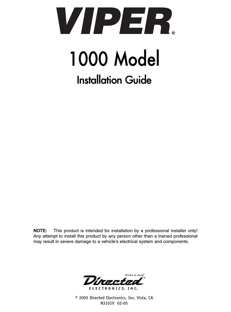 Directed Electronics VIPER 1000 User manual Directed Electronics VIPER 1000 User manual