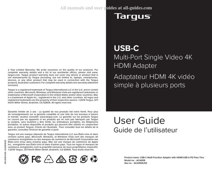 Targus ACA958USZ User manual