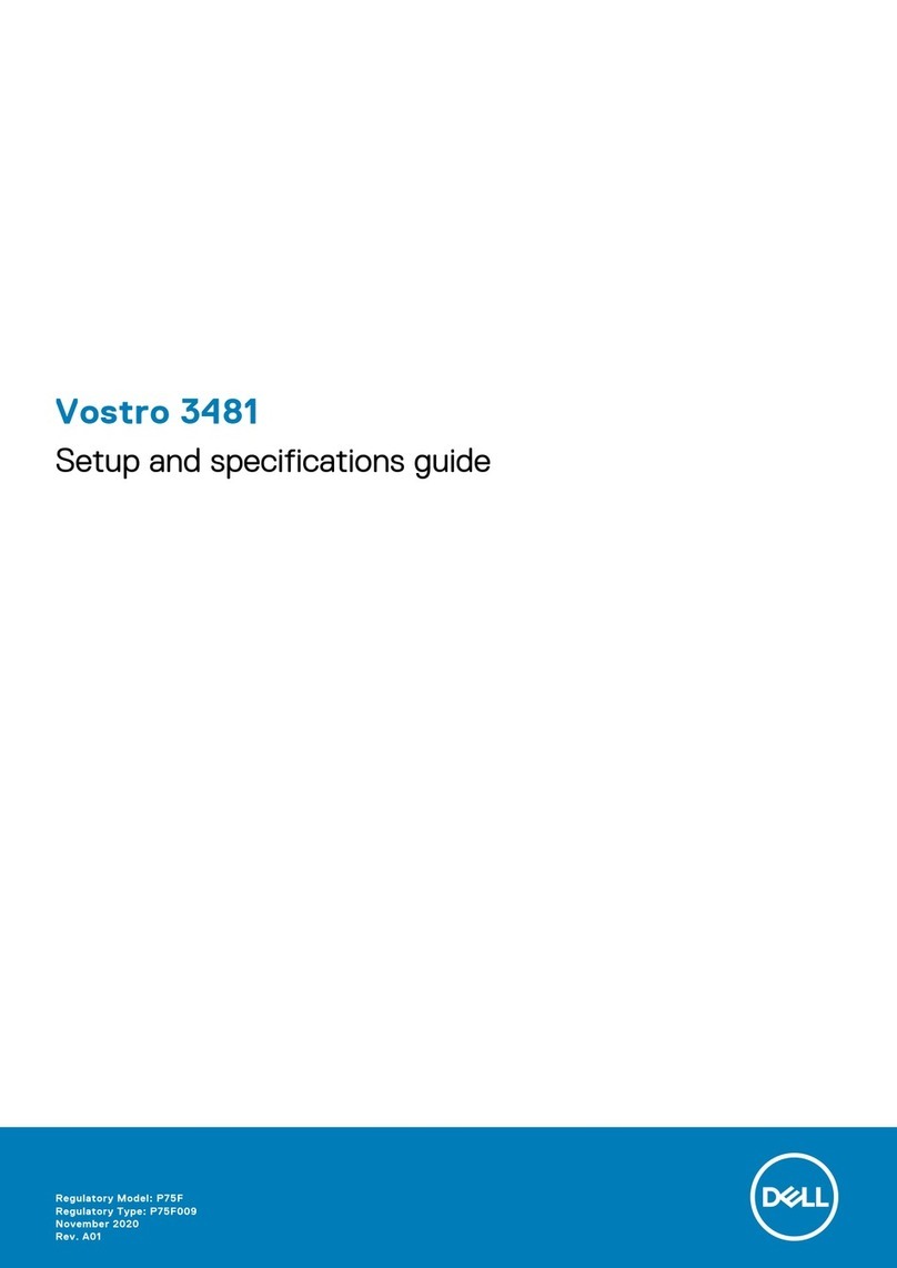 Dell Vostro 3481 Setup and specifications guide