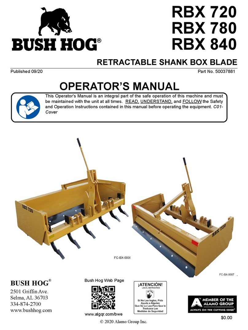 Bush Hog RBX 720 Operator's manual