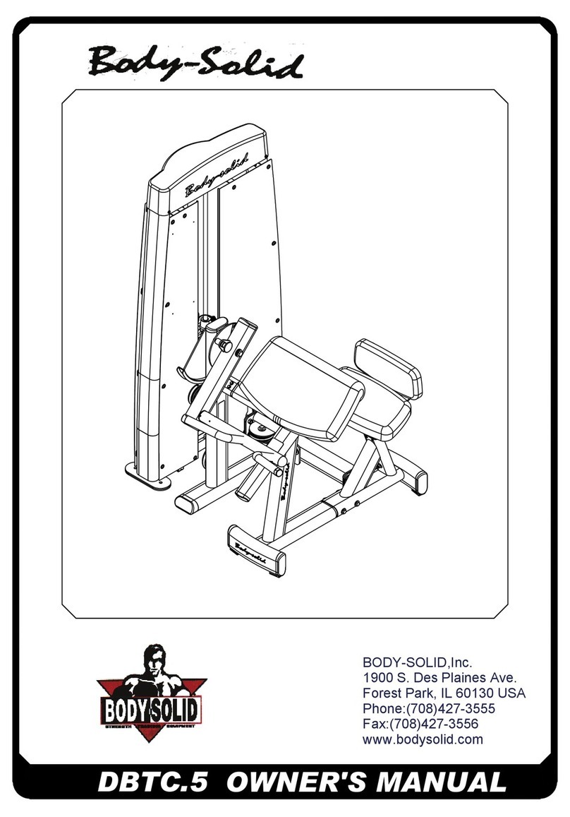 Body Solid DBTC.5 owner's manual