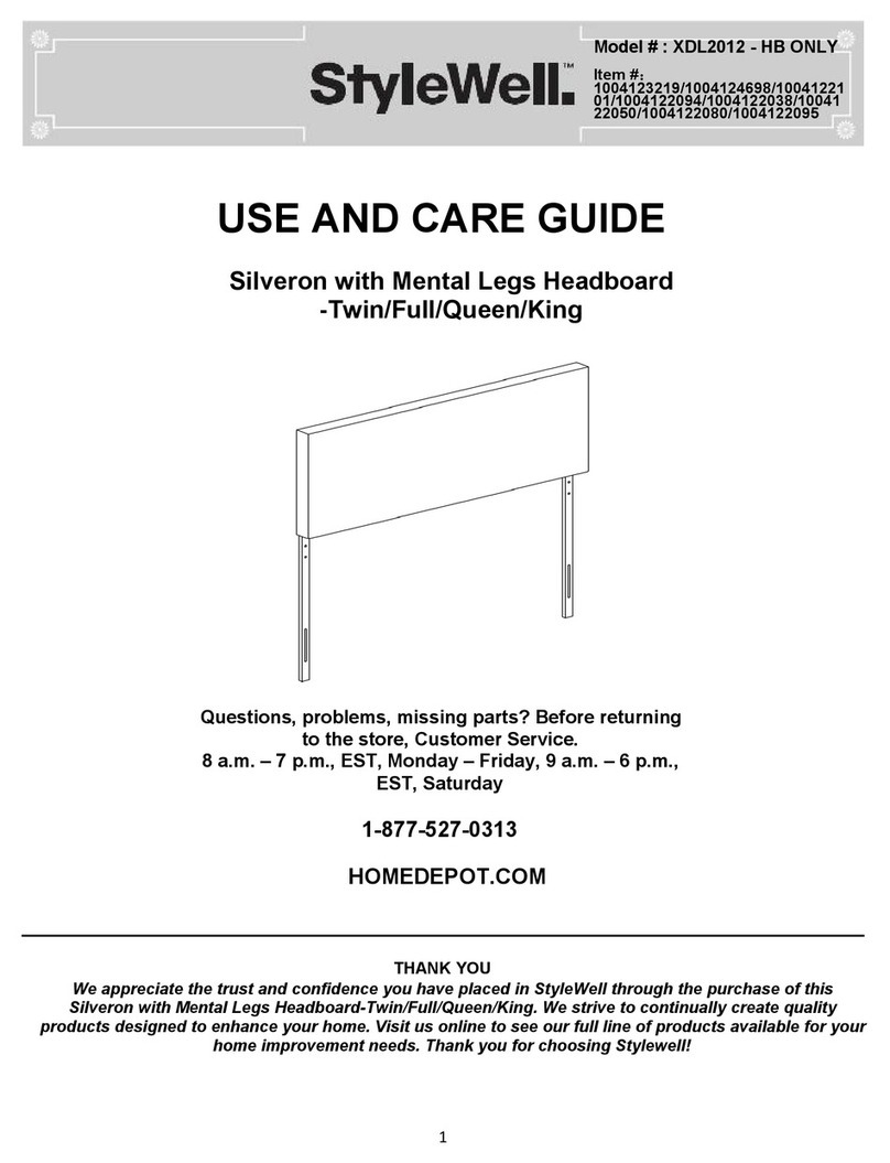 StyleWell XDL2012-HB User manual StyleWell XDL2012-HB User manual