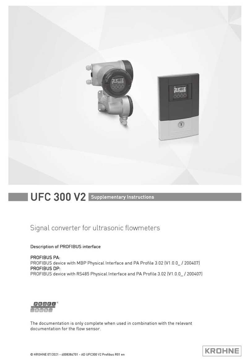 KROHNE UFC 300 V2 Supplementary instructions