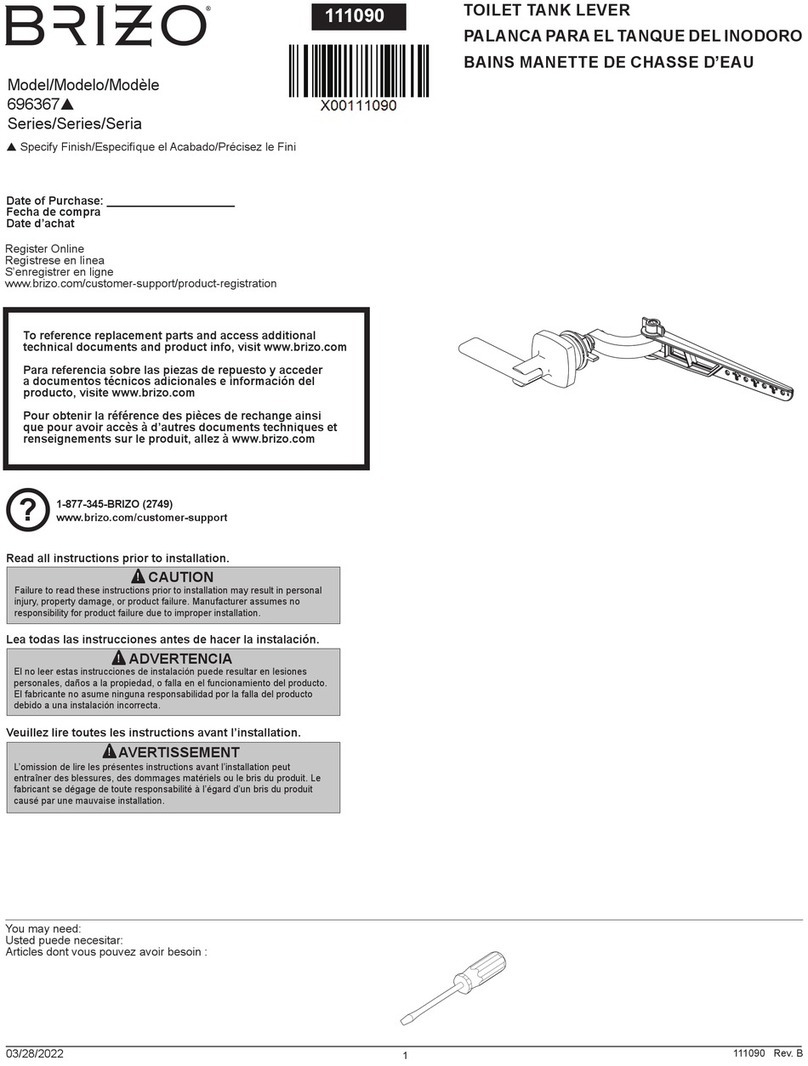 Brizo 696367 Series User manual