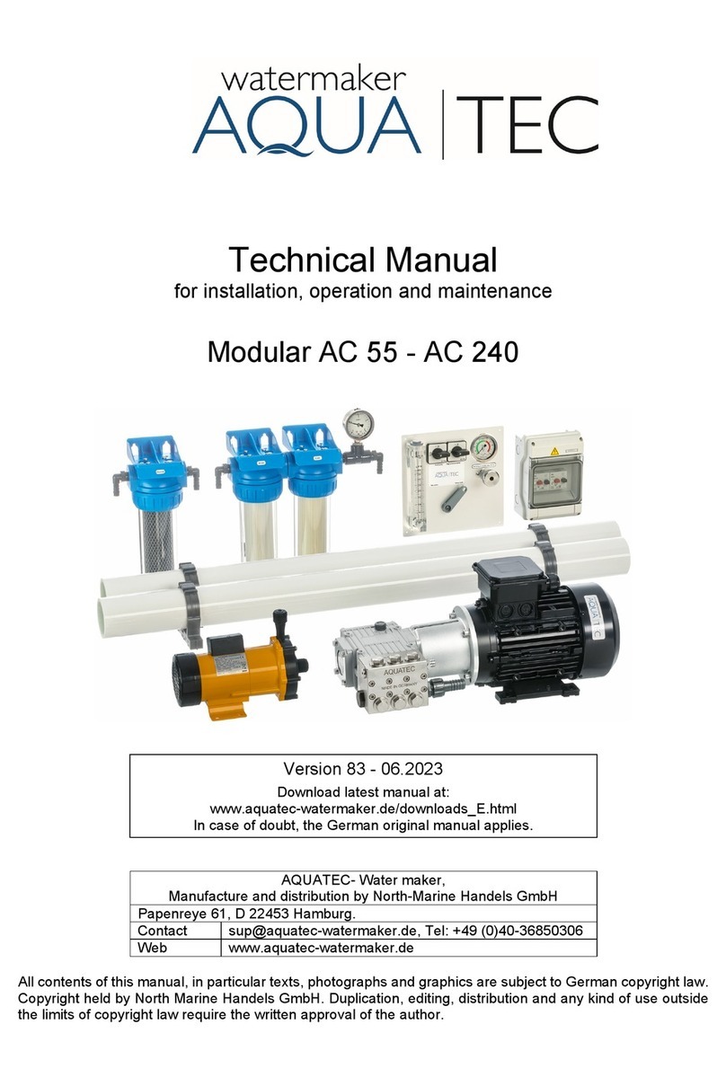 Aquatec Watermaker AC 55 Technical manual