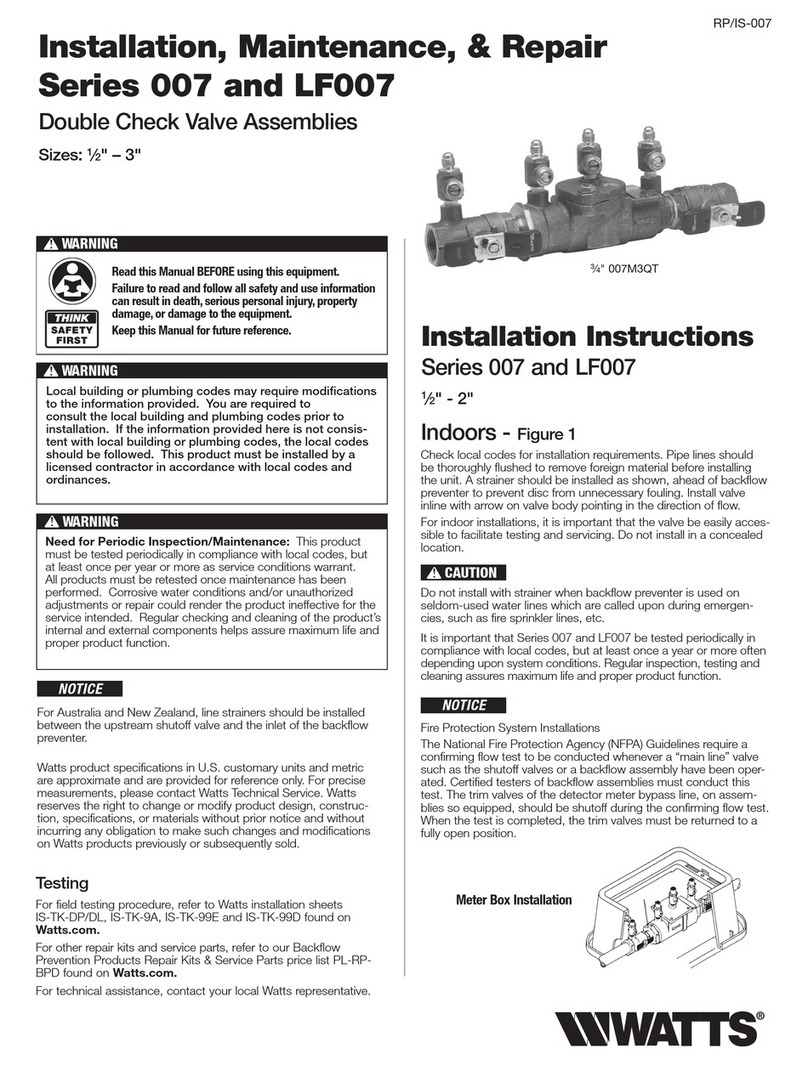 Watts LF007 Series Instruction Manual