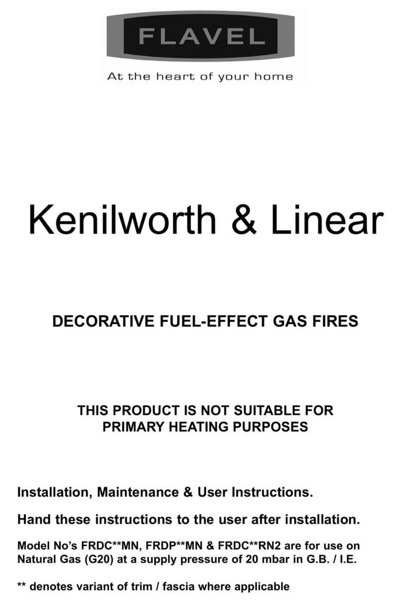 Flavel Linear Installation, maintenance & user instructions