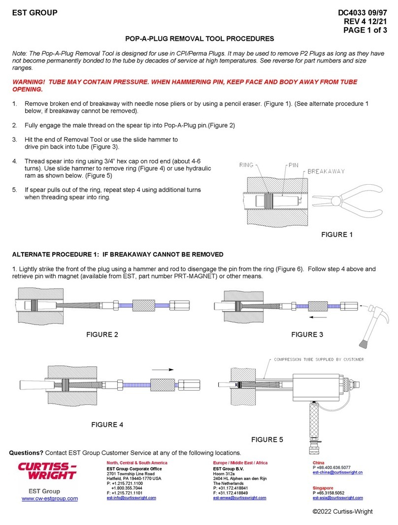 Curtiss-Wright POP-A-PLUG PRT-001 quick start guide
