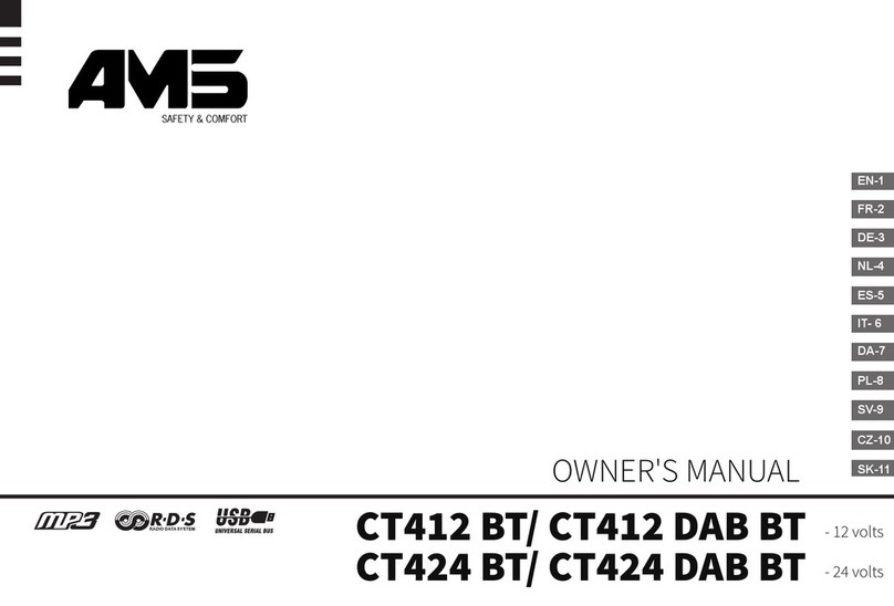 AMS CT412 DAB BT owner's manual