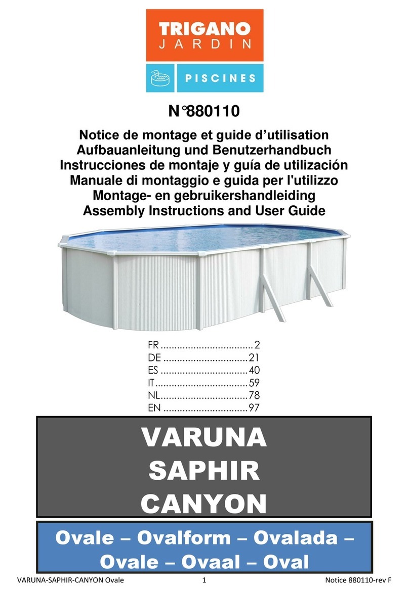 Trigano Jardin PISCINES 880110 Assembly instructions and user guide