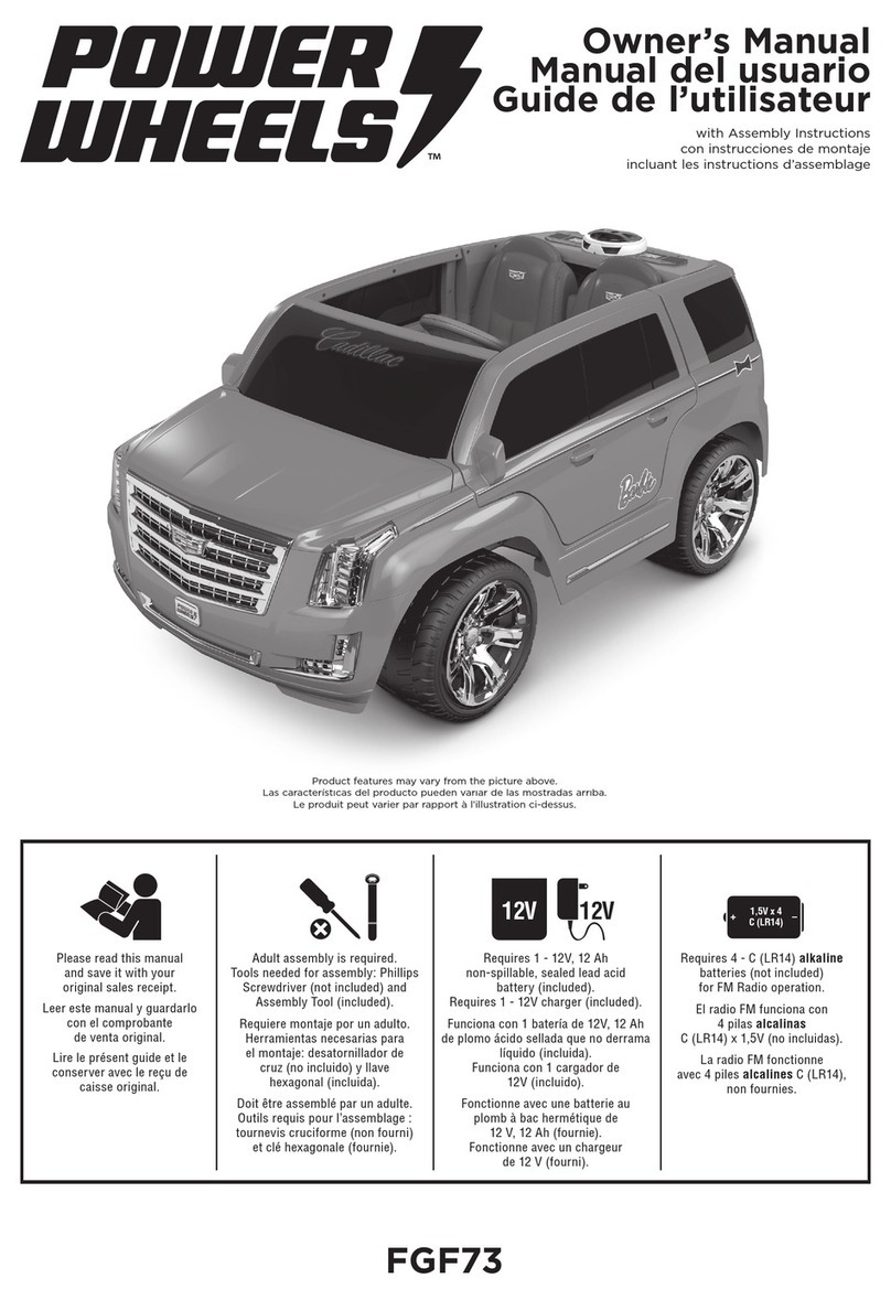 Power Wheels FGF73 Owner's manual with assembly instructions Power Wheels FGF73 Owner's manual with assembly instructions