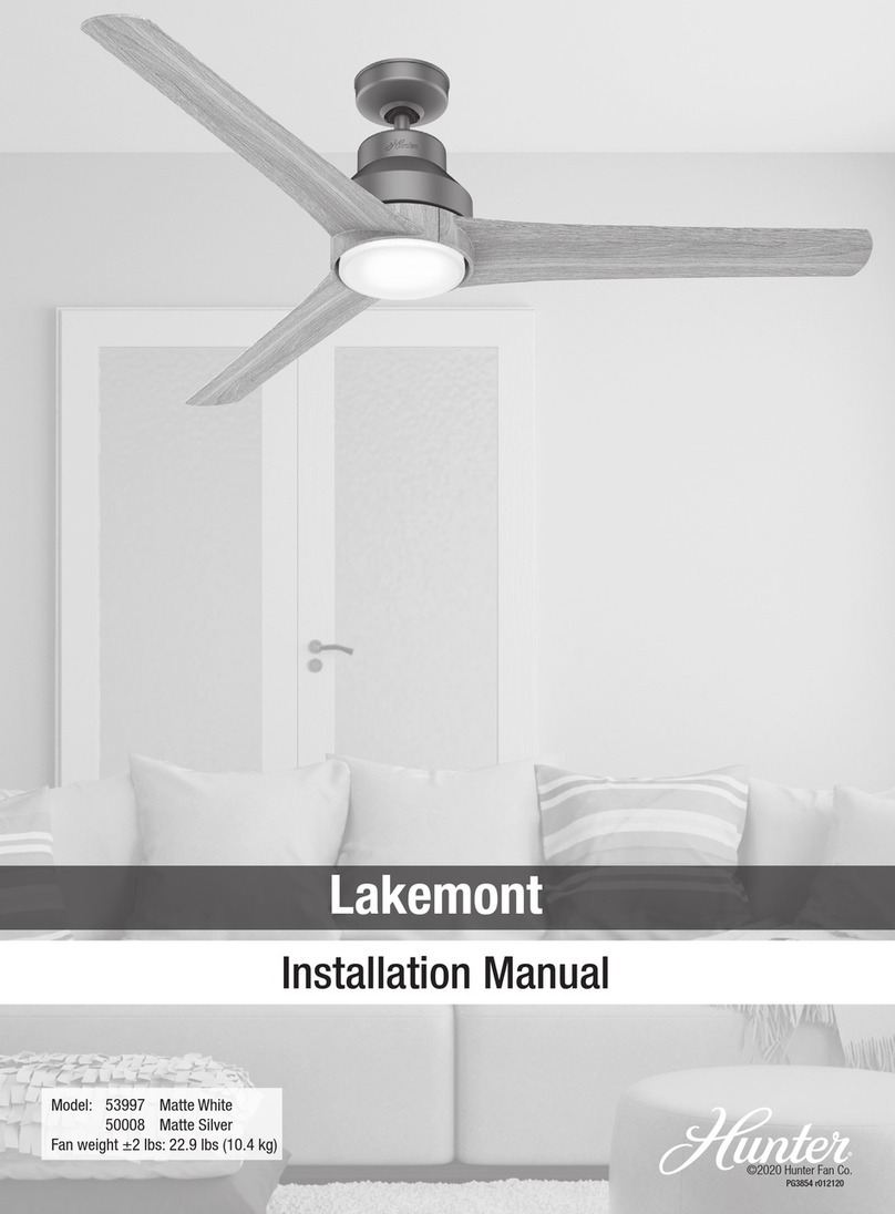 Hunter 50008 installation manual