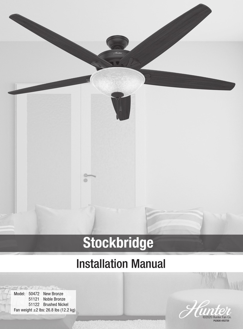 Hunter 50472 installation manual