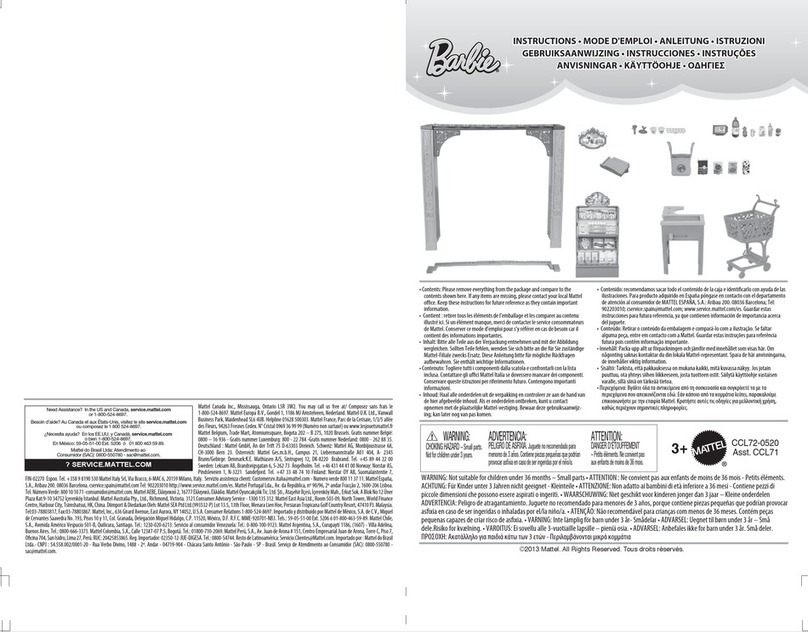 Mattel Barbie CCL72 instructions