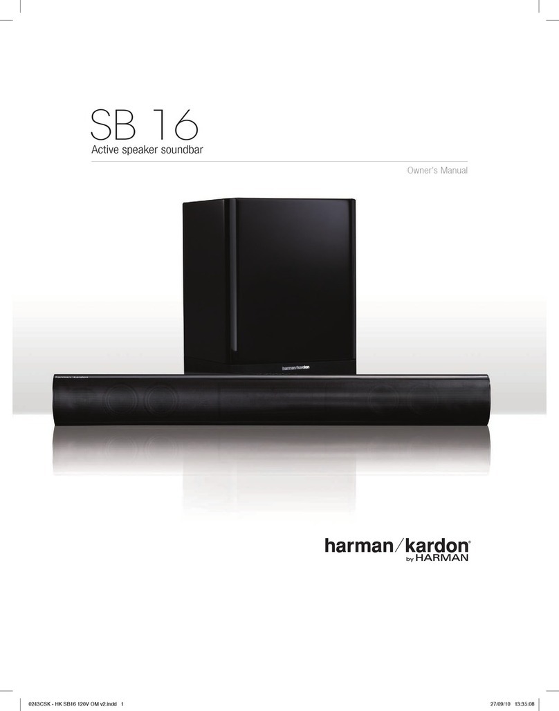 Harman Kardon SB 16 User manual