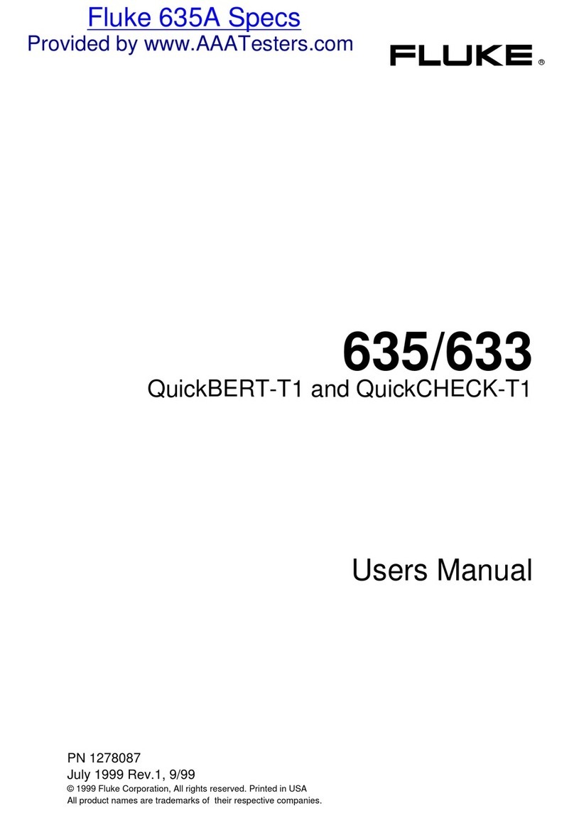 Fluke 633 QuickCHECK-T1 user manual