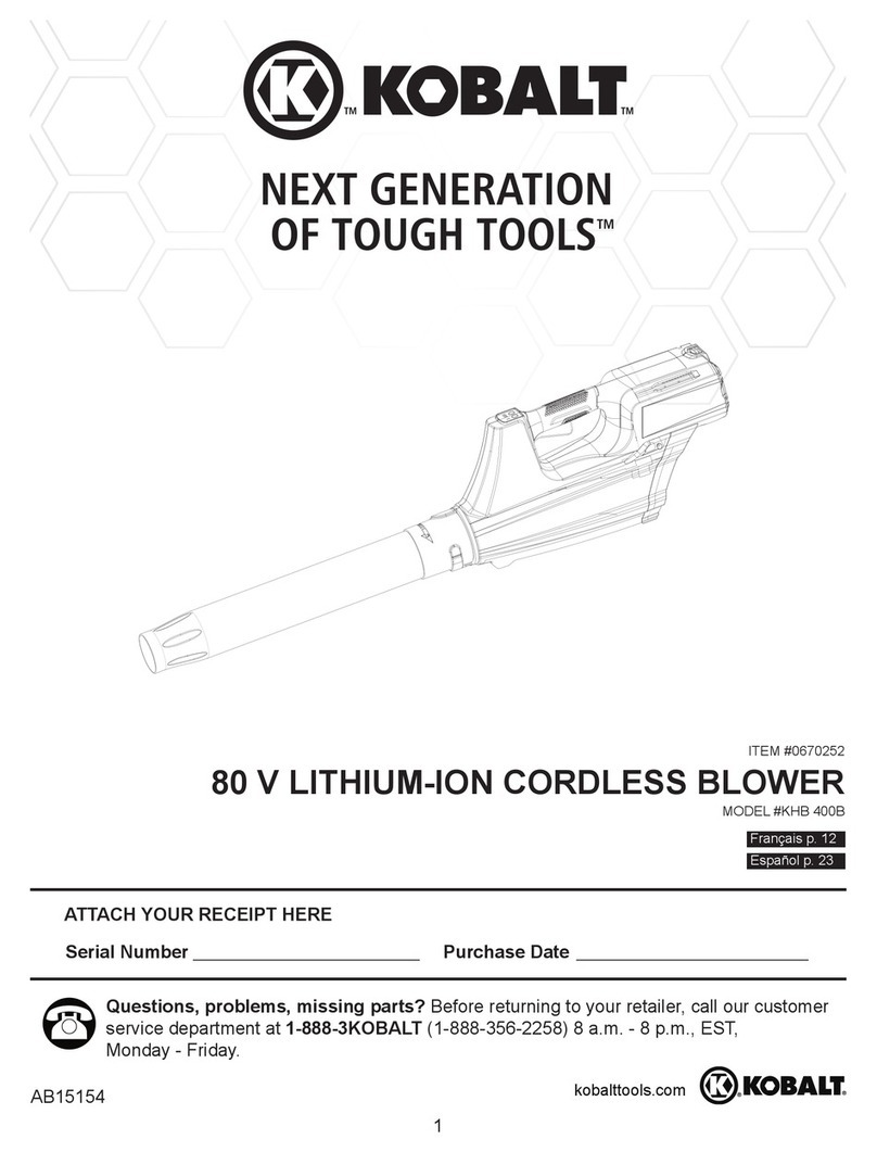 Kobalt KHB 400B User manual