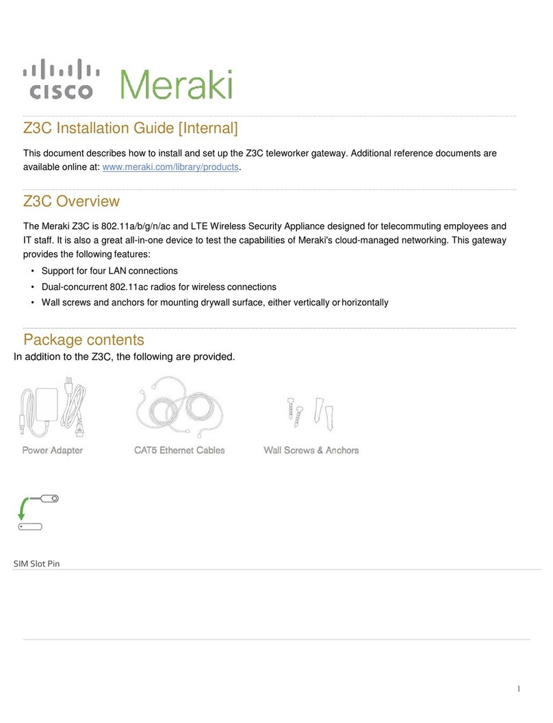 Cisco Meraki Z3C User manual
