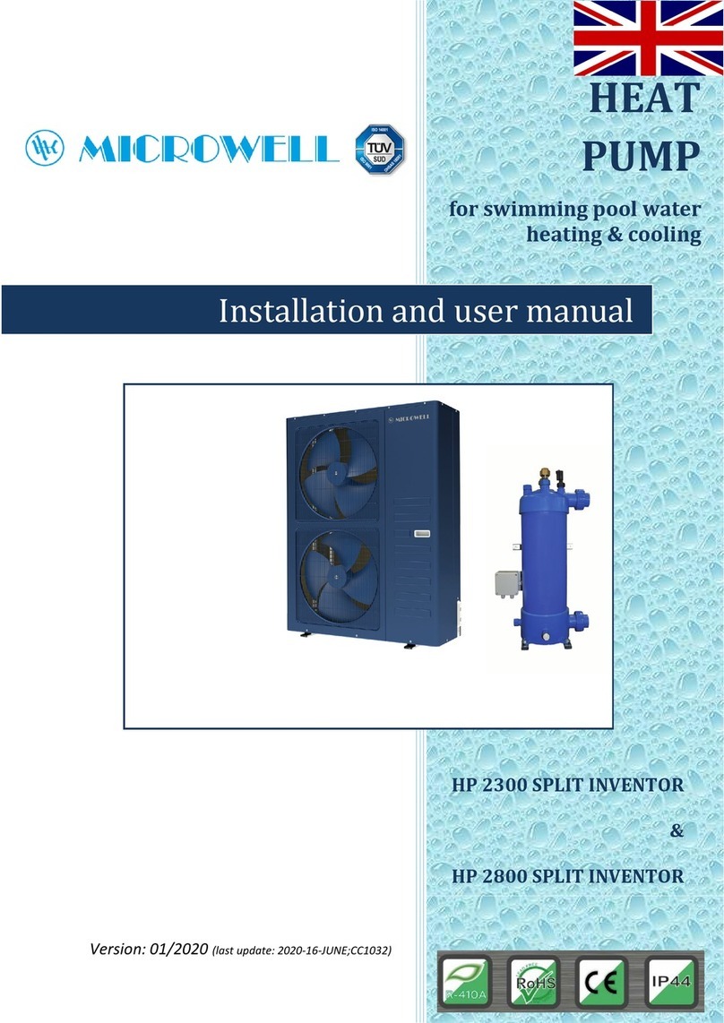 MICROWELL HP INVENTOR 2300 SPLIT Installation and user manual MICROWELL HP INVENTOR 2300 SPLIT Installation and user manual